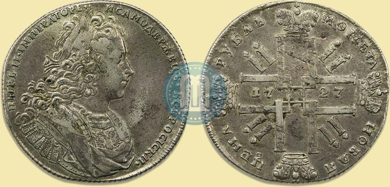 Picture 1 rouble 1727 year  "Petersburg type"