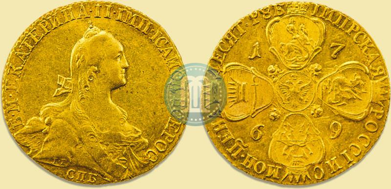 Picture 10 roubles 1769 year СПБ 