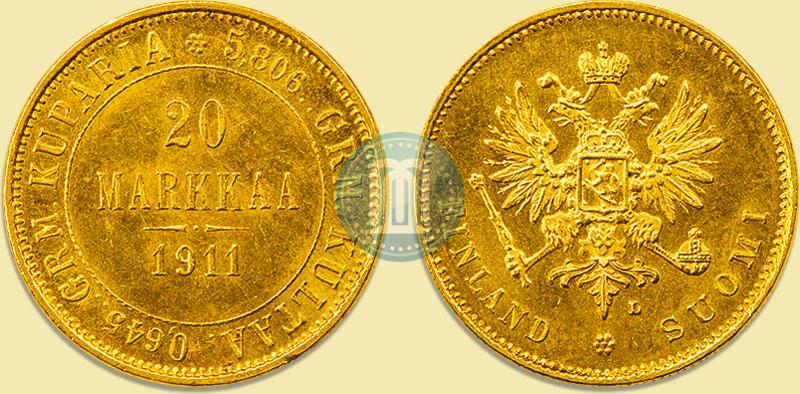 Picture 20 markkaa 1911 year L 
