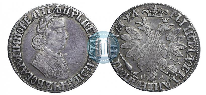 Фото Полтина 1704 года МД "Портрет работы Ф. Алексеева"