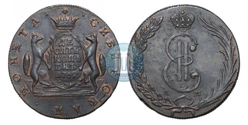 Picture 10 kopecks 1769 year КМ 