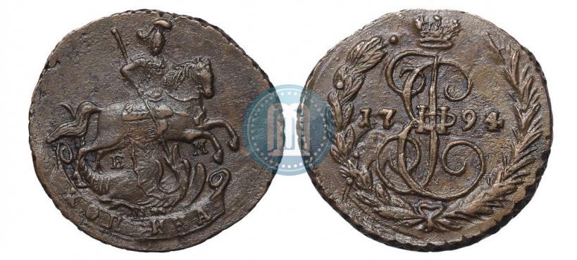 Picture 1 kopeck 1794 year ЕМ 