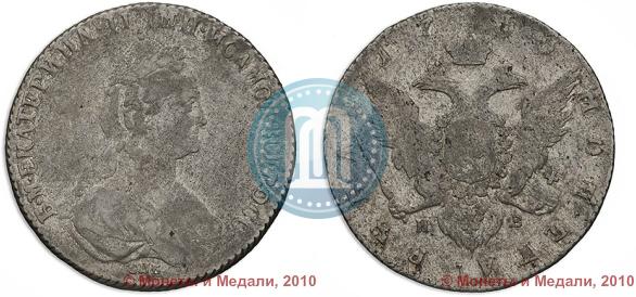 Picture 1 rouble 1780 year СПБ-ИЗ 