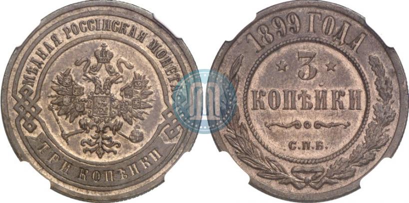 Фото 3 копейки 1899 года СПБ 