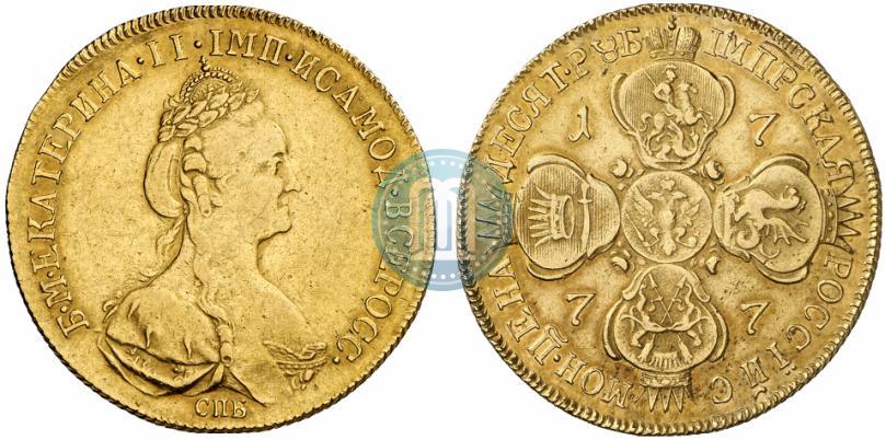 Picture 10 roubles 1777 year СПБ 