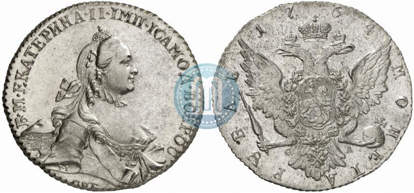 Picture 1 rouble 1764 year СПБ-СА 