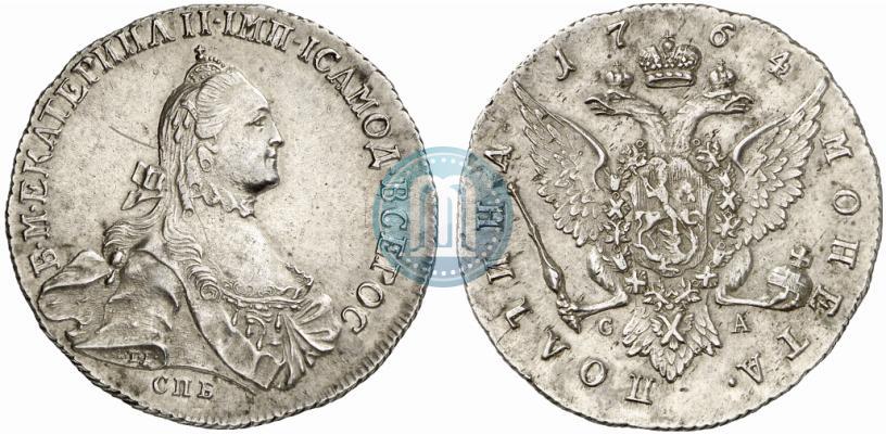 Фото Полтина 1764 года СПБ-СА 