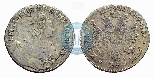 Фото 24 копейки 1757 года  "Ливонез"