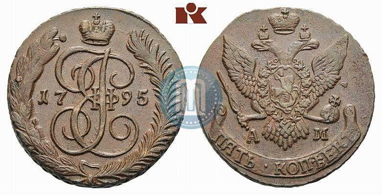 Picture 5 kopecks 1795 year АМ 