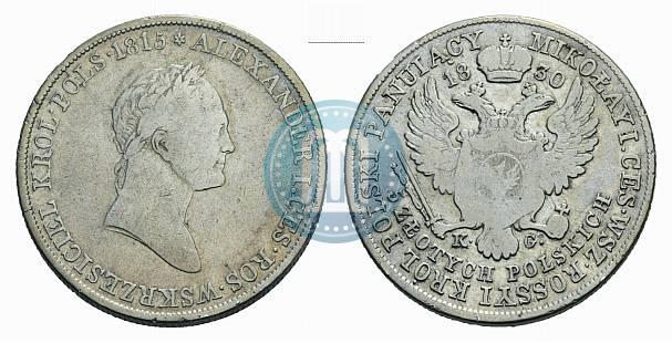 Picture 5 złotych 1830 year KG 