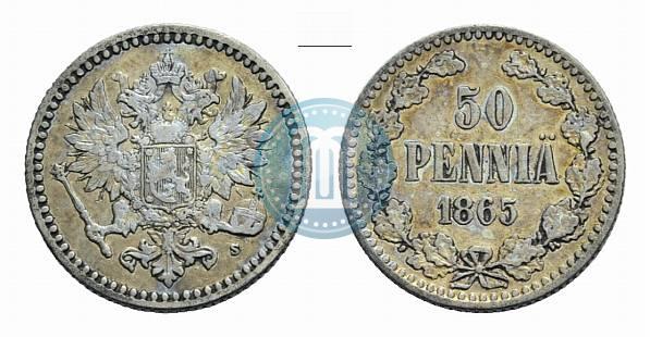 Picture 50 pennia 1865 year S 