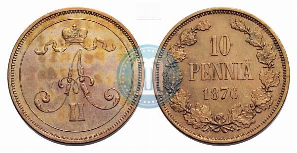 Picture 10 pennia 1876 year  
