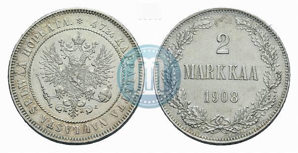 Picture 2 markkaa 1908 year L 