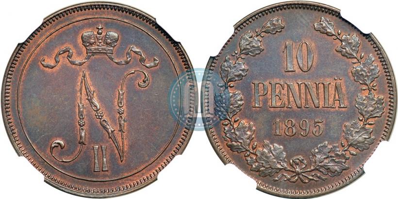 Picture 10 pennia 1895 year  