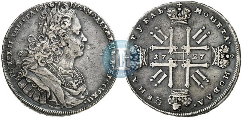 Picture 1 rouble 1727 year  "Moscow type"
