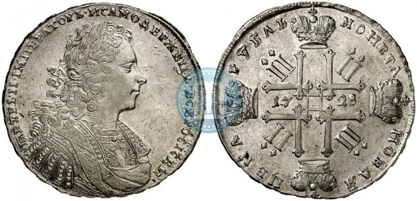 Фото 1 рубль 1728 года  "Тип 1728"