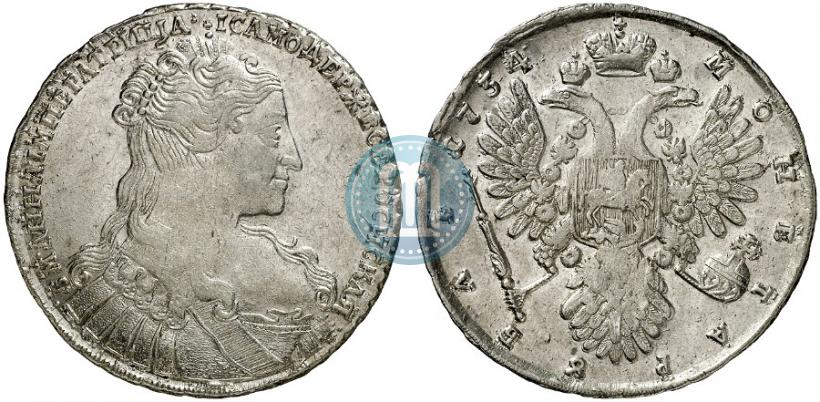 Picture 1 rouble 1734 year  "Type of 1734"