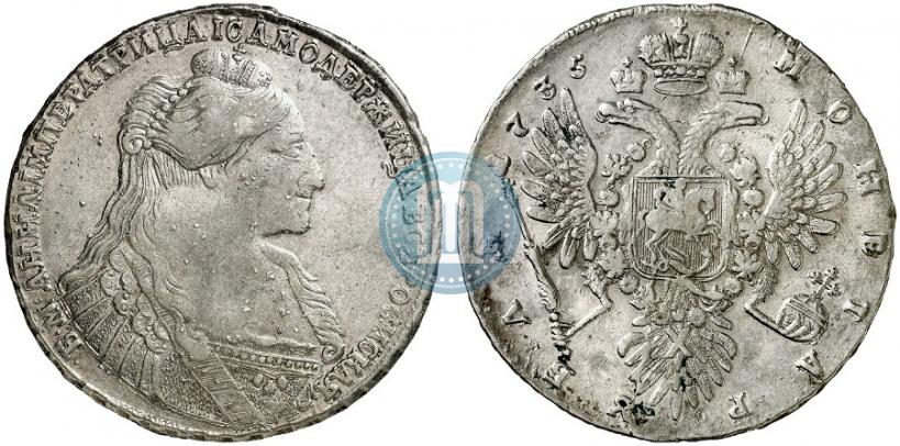Фото 1 рубль 1735 года  