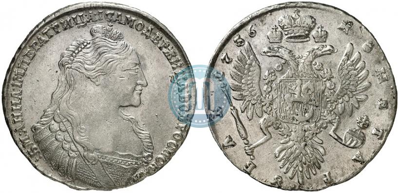 Picture 1 rouble 1736 year  "Type of 1735"