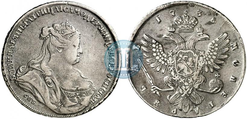 Picture 1 rouble 1738 year СПБ "Petersburg type"