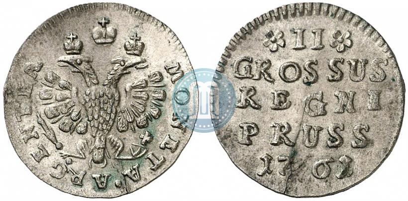 Фото 2 гроша 1761 года  