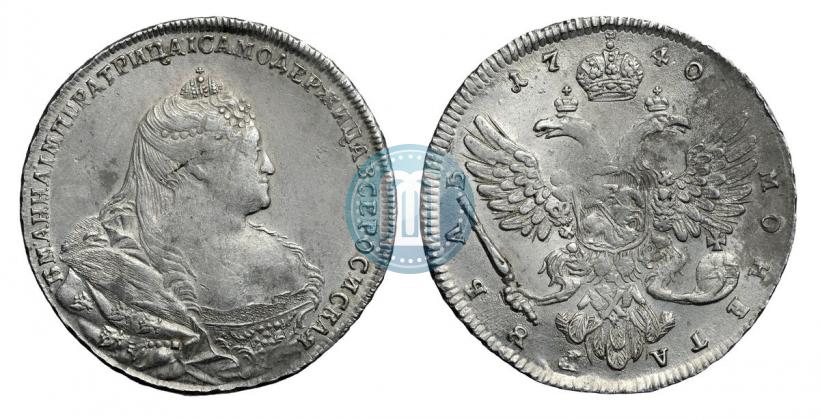 Picture 1 rouble 1740 year  "Moscow type"