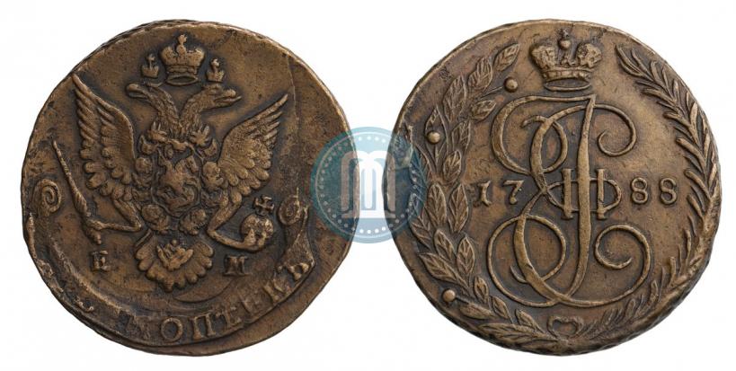 Фото 5 копеек 1788 года ЕМ 