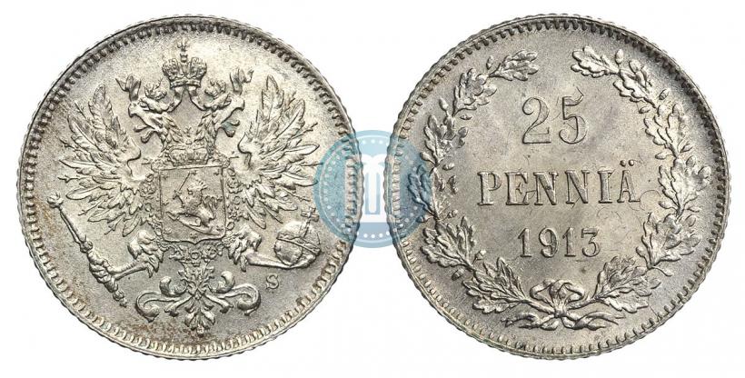 Picture 25 pennia 1913 year S 