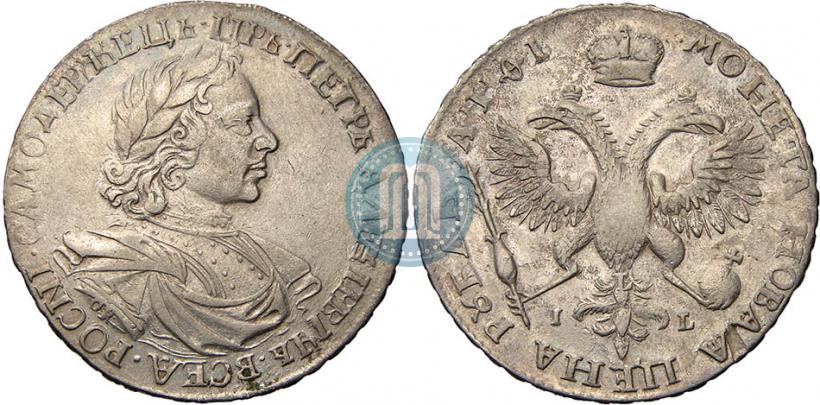 Фото 1 рубль 1719 года OK-IL-L "Портрет в латах"