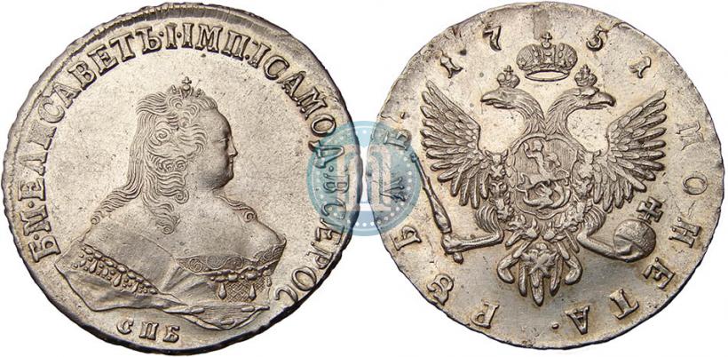 Picture 1 rouble 1751 year СПБ 