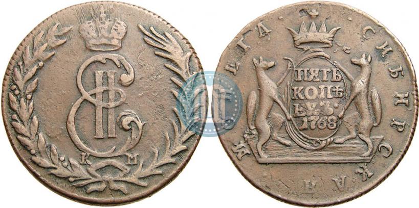 Picture 5 kopecks 1768 year КМ 