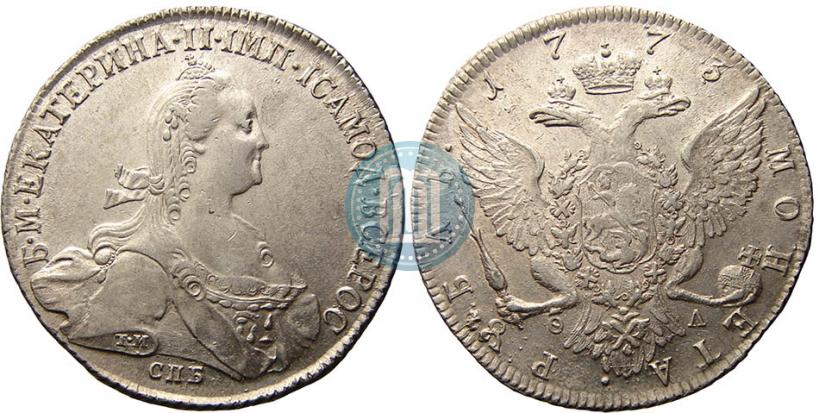 Picture 1 rouble 1773 year СПБ-ФЛ 