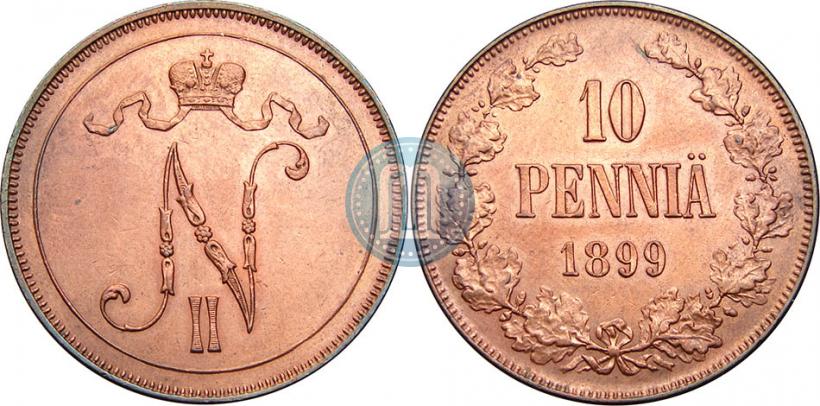 Фото 10 пенни 1899 года  