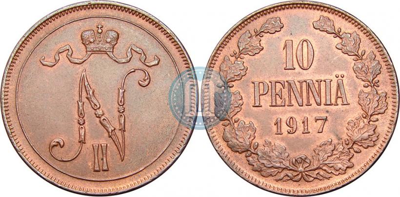 Picture 10 pennia 1917 year  