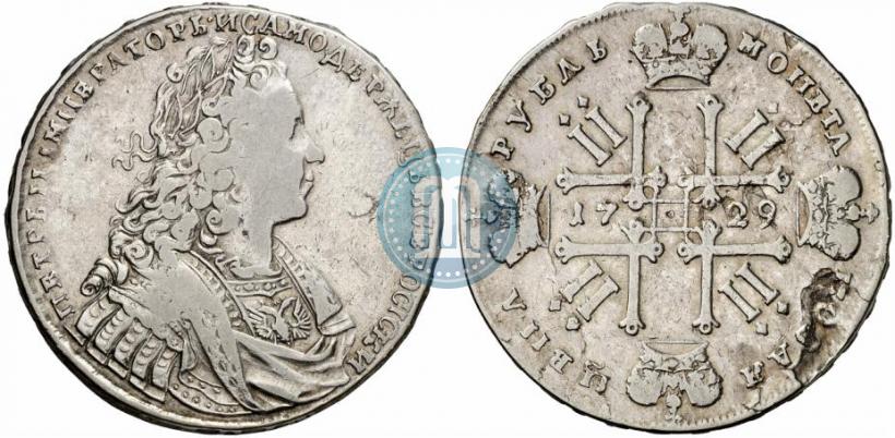 Фото 1 рубль 1729 года  "Тип 1728"