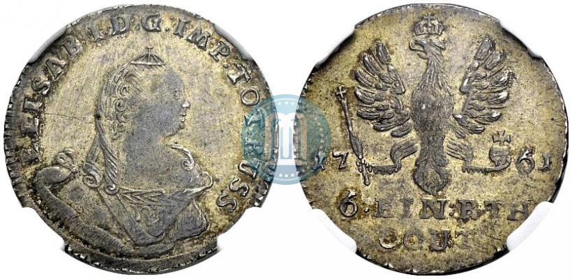 Picture 1/6 Thaler 1761 year  