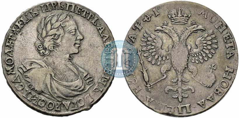 Picture 1 rouble 1719 year OK "Portrait in armour"