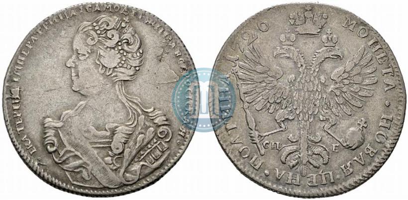 Picture Poltina 1726 year СПБ "Petersburg type, portrait turned to the left"