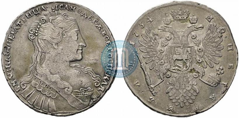 Picture 1 rouble 1734 year  "Type of 1734"