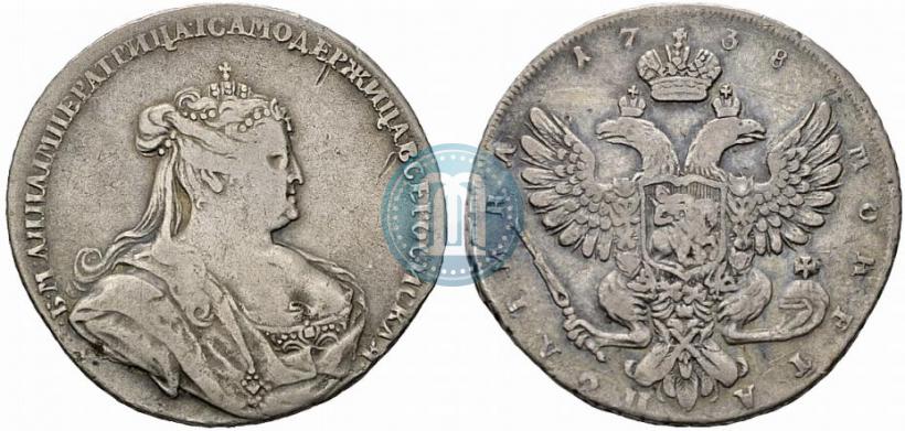 Picture Poltina 1738 year  "Petersburg type"