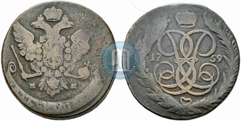 Picture 5 kopecks 1759 year ММ 