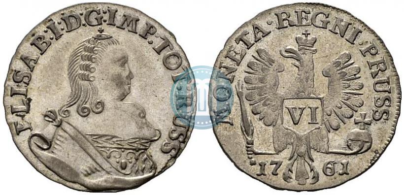 Picture 6 groszy 1761 year  