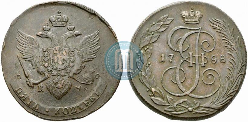 Picture 5 kopecks 1788 year КМ 