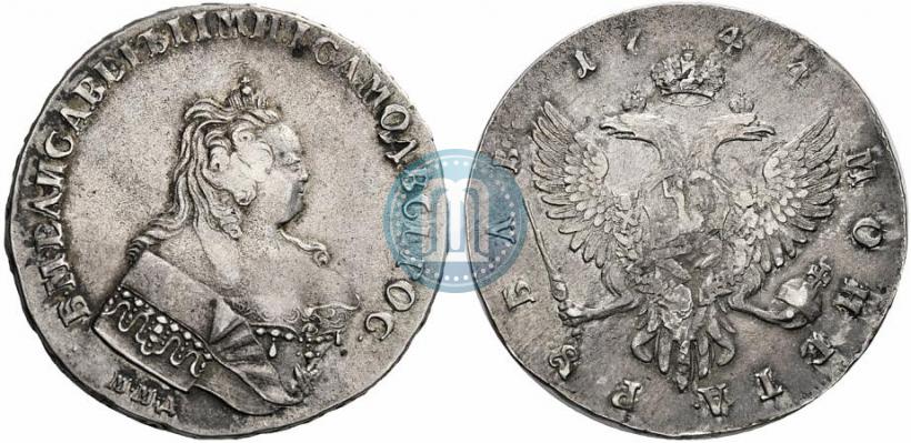 Picture 1 rouble 1744 year ММД 