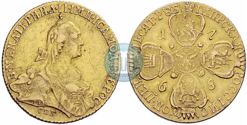 Picture 10 roubles 1768 year СПБ 