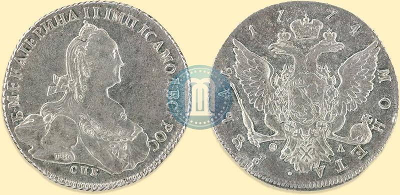Picture 1 rouble 1774 year СПБ-ФЛ 