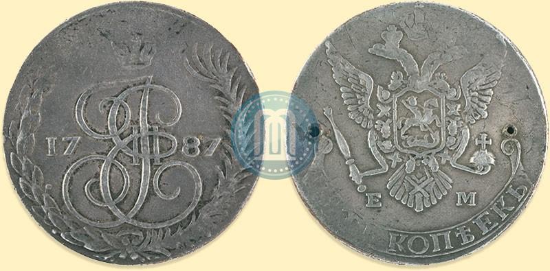 Фото 5 копеек 1787 года ЕМ 