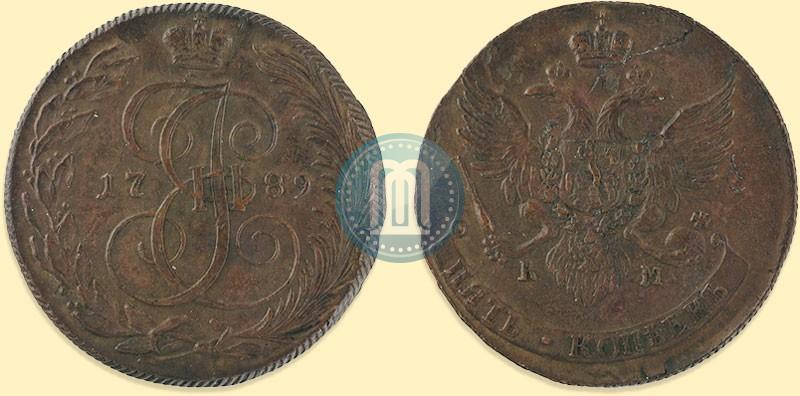 Picture 5 kopecks 1789 year КМ 