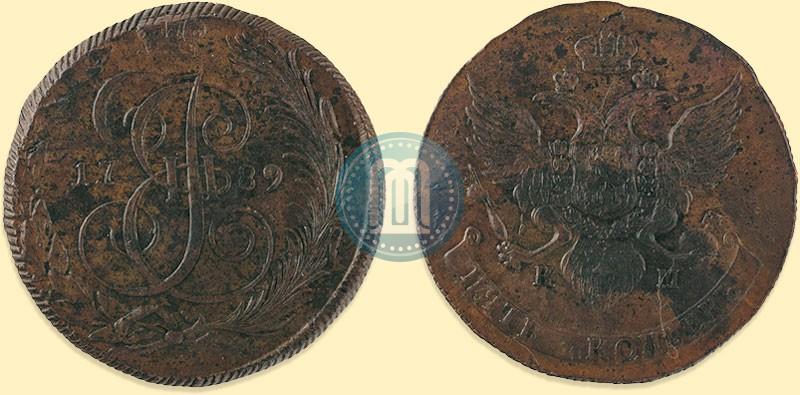 Picture 5 kopecks 1789 year КМ 
