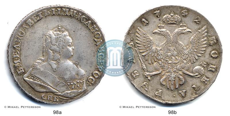 Picture 1 rouble 1742 year СПБ 